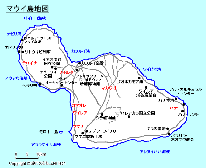 マウイ島地図