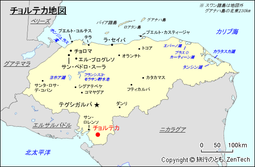 チョルテカ地図