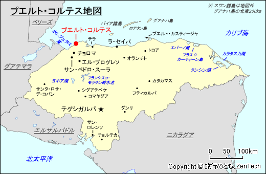 プエルト・コルテス地図