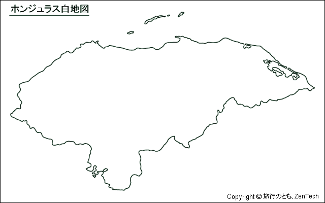 ホンジュラス白地図