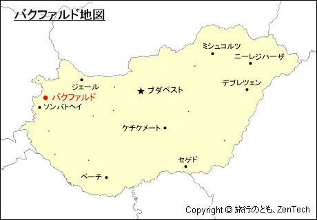 ハンガリーにおけるバクファルド地図