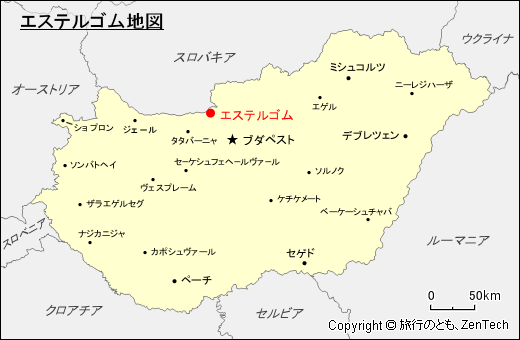 エステルゴム地図