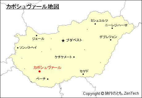 カポシュヴァール地図