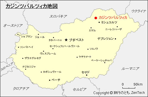 カジンツバルツィカ地図