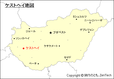 ハンガリーにおけるケストヘイ地図