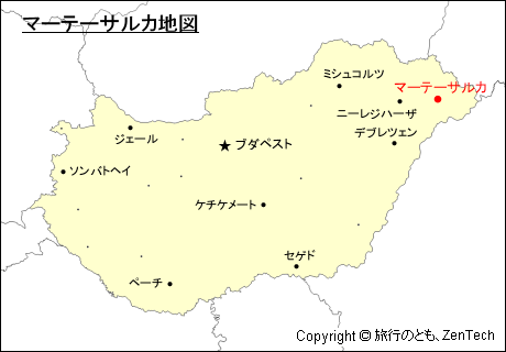 ハンガリーにおけるマーテーサルカ地図