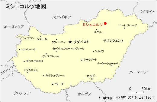 ミシュコルツ地図