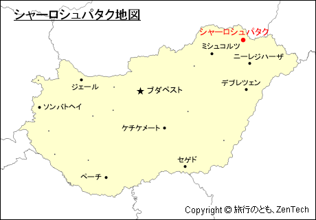 ハンガリーにおけるシャーロシュパタク地図