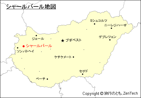 ハンガリーにおけるシャールバール地図