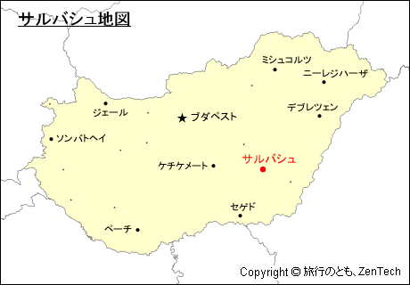 ハンガリーにおけるサルバシュ地図