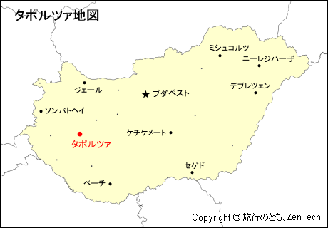 ハンガリーにおけるタポルツァ地図