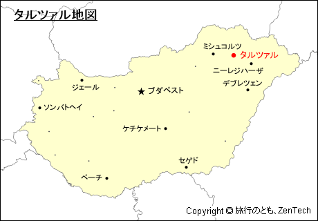 ハンガリーにおけるタルツァル地図