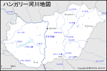 ハンガリー河川地図