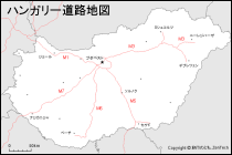 ハンガリー道路地図