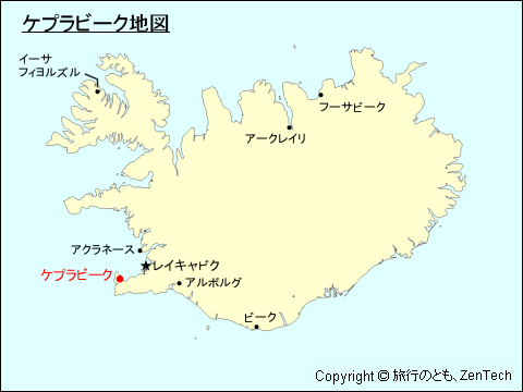 ケプラビーク地図