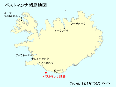 ベストマン諸島地図