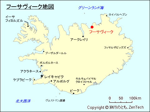 フーサヴィーク地図