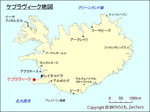 ケプラヴィーク地図