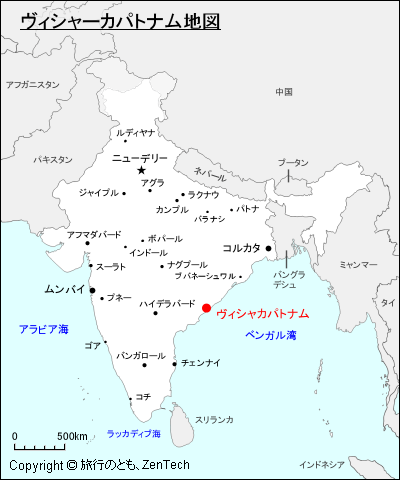 ヴィシャーカパトナム地図