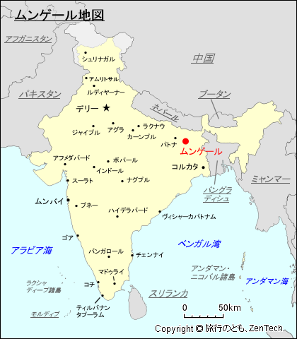 ムンゲール地図