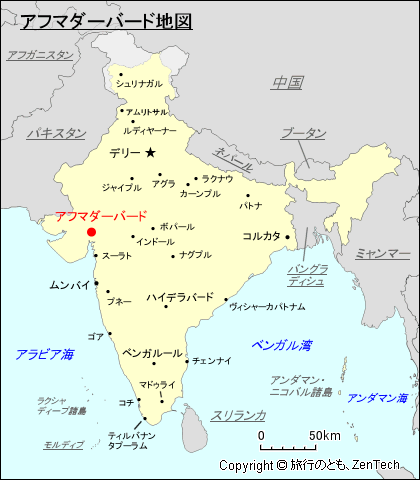 アフマダーバード地図