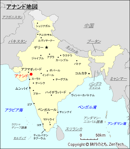 アナンド地図