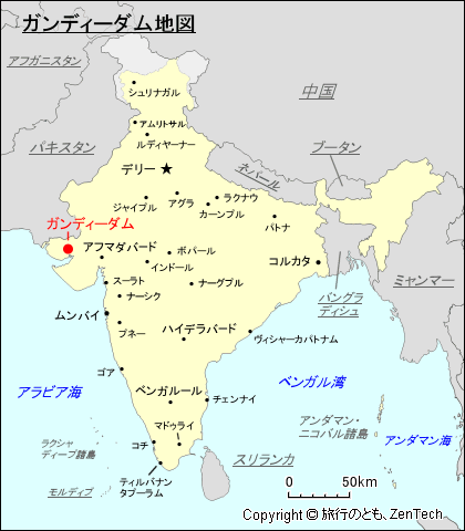 ガンディーダム地図