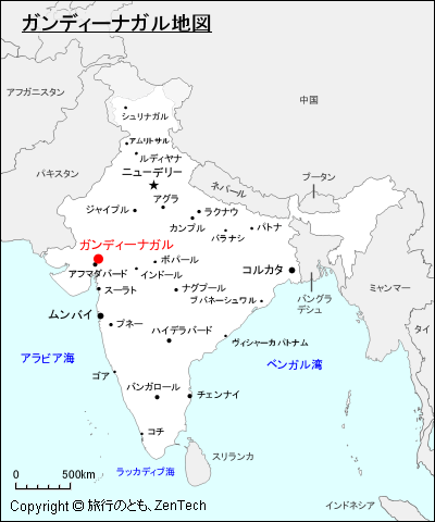 ガンディーナガル地図