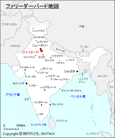 ファリーダーバード地図