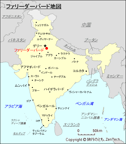 ファリーダーバード地図