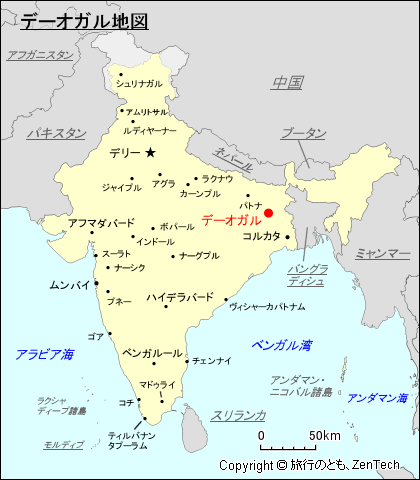 デーオガル地図