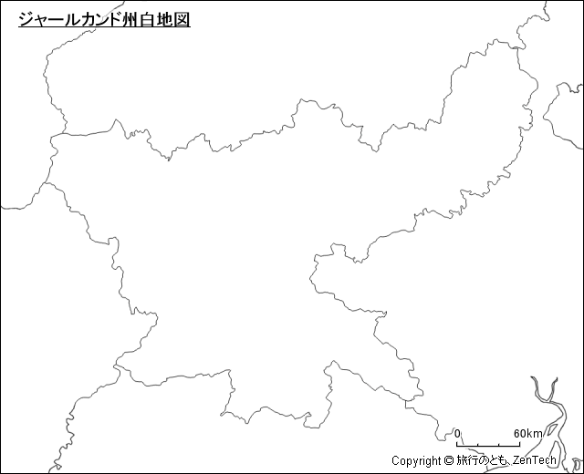 ジャールカンド州白地図