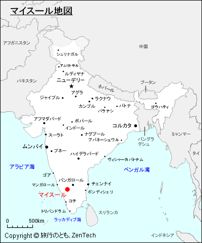 マイスール地図