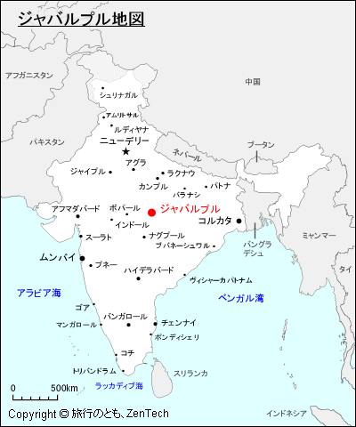 ジャバルプル地図