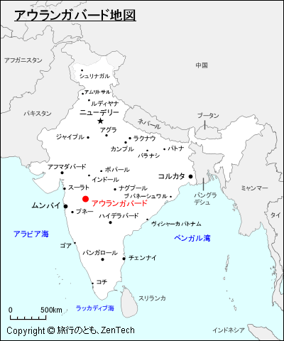 アウランガバード地図 旅行のとも Zentech