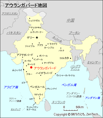 アウランガバード地図