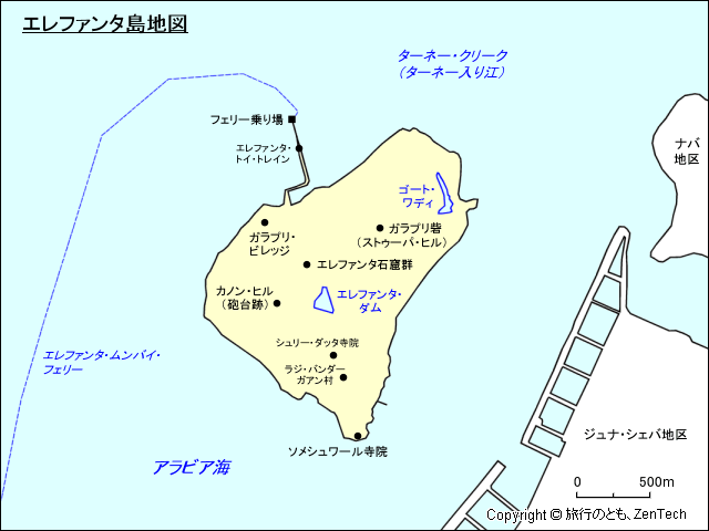 エレファンタ島地図