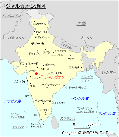ジャルガオン地図