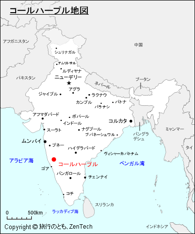 コールハープル地図