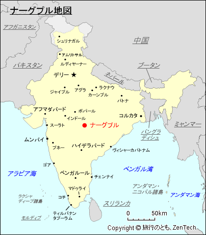 ナーグプル地図