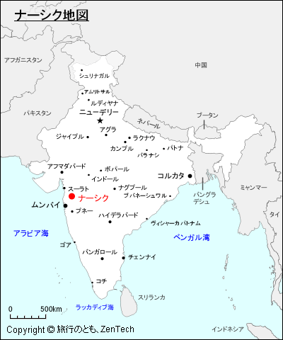 ナーシク地図