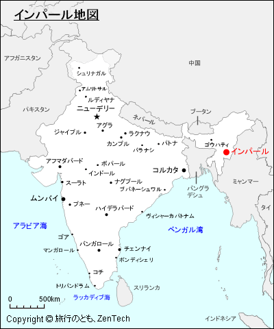 インパール地図