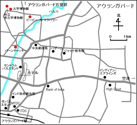 アウランガバード地図 アウランガバード地図