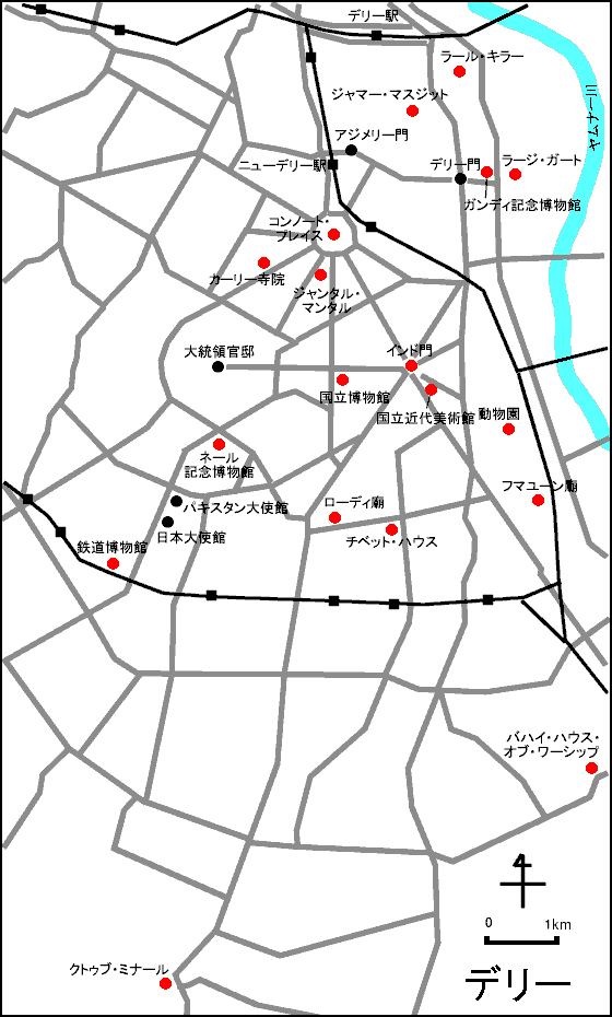 ニューデリー地図