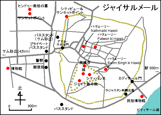 ジャイサルメール地図 ジャイサルメール地図