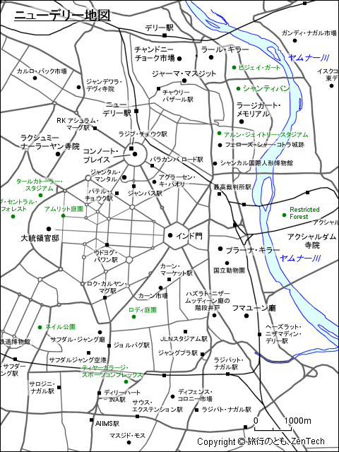 ニューデリー地図