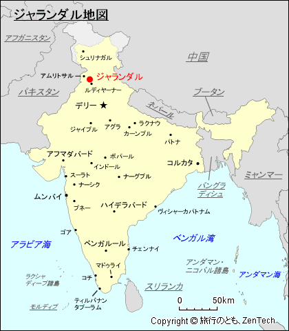 ジャランダル地図