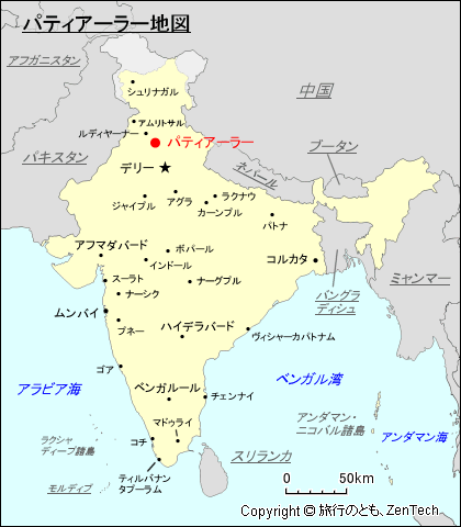 パティアーラー地図