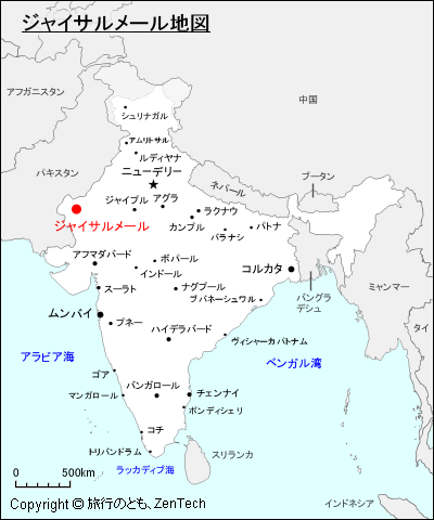 ジャイサルメール地図