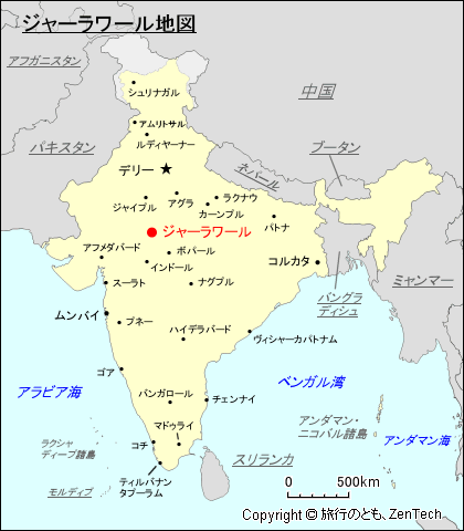 ジャーラワール地図